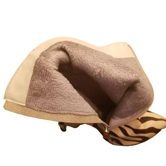 EUC | Women | Stiletto Ankle Booties | Zebra Animal Print | Calf Hair | Size: 10 - Picture 10 of 16